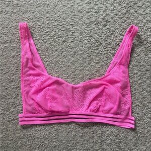 Victoria’s Secret Lace Bralette Neon Pink XS
